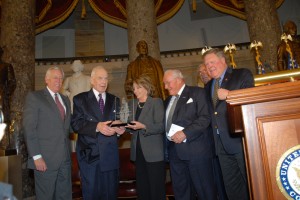 Speaker Nancy Pelosi presents the 2007 Freedom Award to Tom Foley