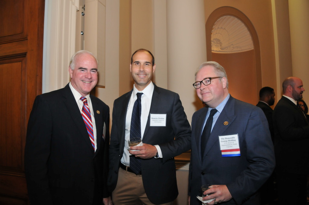 Rep. Patrick Meehan (R-PA), Maurice Perkins (American Council of Life Insurers), and Rep. George Holding (R-NC)