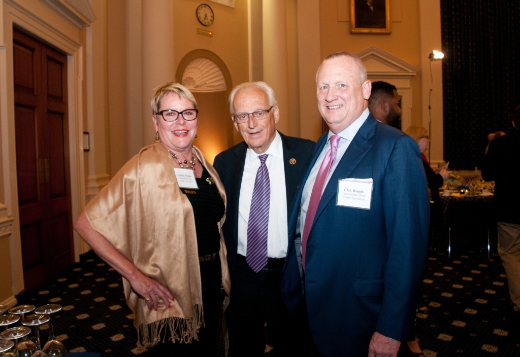 Rep. Bill Pascrell (D-NJ) with Connie Tipton (International Dairy Foods Association and USCHS Board) and Clay Hough (International Dairy Foods Association)