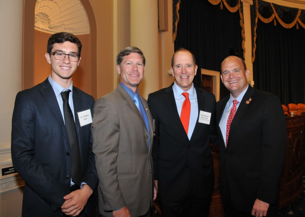 The Honorable Dave Camp with Rep. Ron Kind (D-WI), his son, Matthew Kind, and Rep. Tom Reed (R-NY)