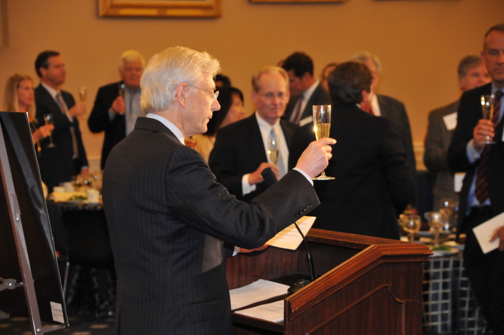 The Honorable Tom Coleman toasts the Committee.