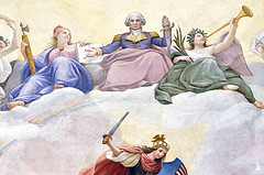 Detail of George Washington from Constantino Brumidi's "Apotheosis"