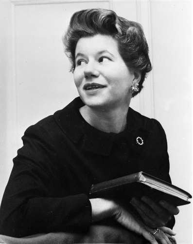 1960 promotional image of journalist Mary McGrory (credit: The Washingtonia Collection, District of Columbia Library)