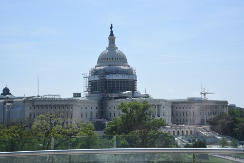View of the Capitol from 101 Constitution Avenue NW.