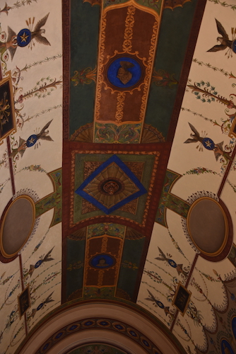 The ceiling of the Zodiac Corridor
