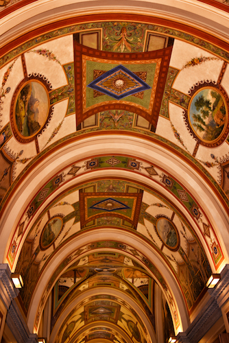 The ceiling of the West Corridor