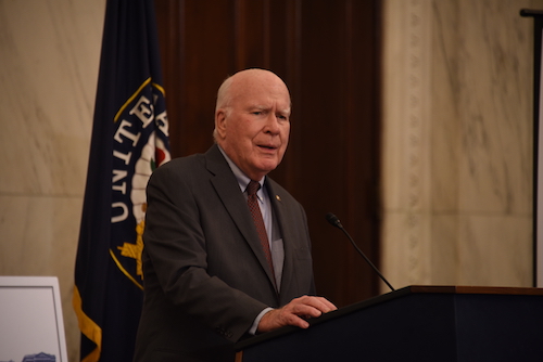 Committee Vice Chairman Patrick Leahy told of his deep friendship with Sen. Cochran. They have served together in the Senate for nearly 40 years. Sen. Leahy reflected on the role of the Committee to translate the priorities of the nation into programs and action.