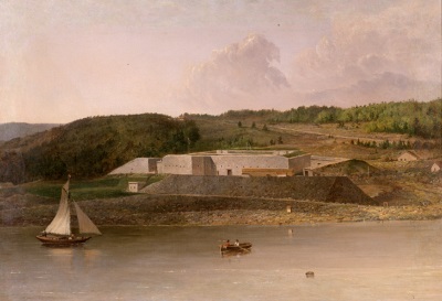 Seth Eastman's depictin of Fort Knox in Maine (courtesy the Architect of the Capitol)