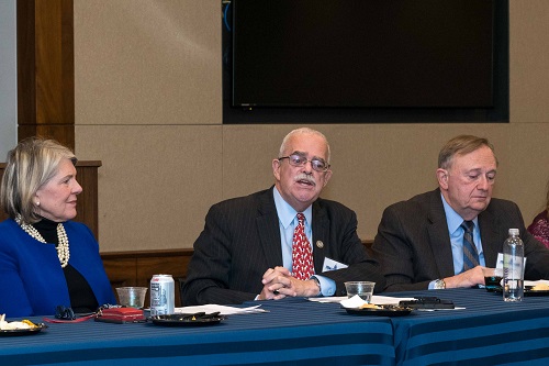 USCHS President Jane L. Campbell, Trustee Rep. Gerry Connolly, and Chairman Donald G. Carlson