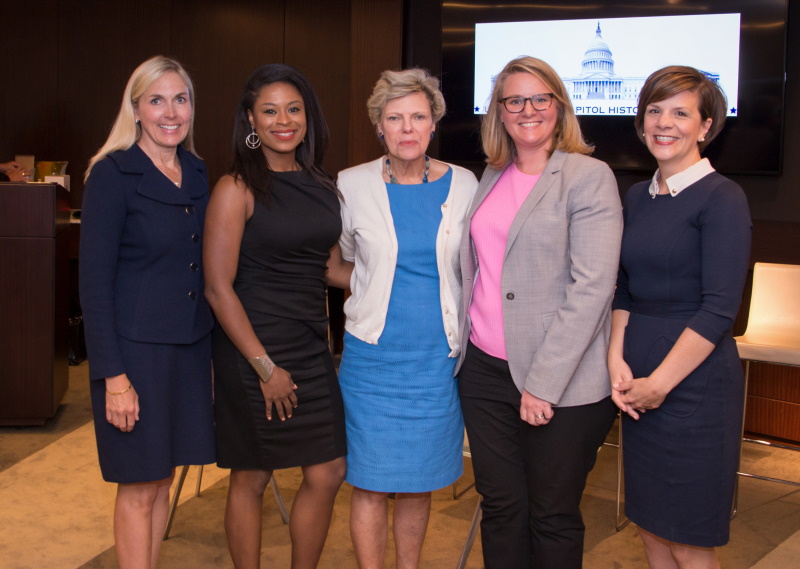 Cokie Roberts moderated a panel of women congressional Chiefs of Staff in July 2018